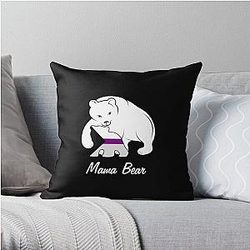 Demisexual Pillows - Demisexual Mama Bear Demisexuality Bear Throw Pillow RB0403