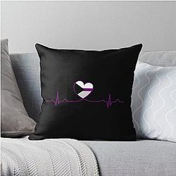 Demisexual Pillows - Demisexual Heartbeat Throw Pillow RB0403