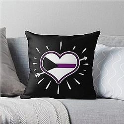 Demisexual Pillows - Demisexual Heart For Demisexual Pride Day Throw Pillow RB0403