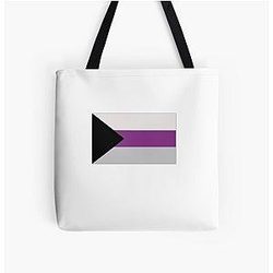 Demisexual Bags  - Demisexual Flag Demisexual Activism Demisexual Flag Demisexual Colors Demisexual Supporter Funny Demisexual Meme Gift Demisexuality Gift LGBT LGBTQ Gay All Over Print Tote Bag RB0403