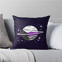 Demisexual Pillows - Demisexual Outer Space Planet Demisexual Pride Throw Pillow RB0403