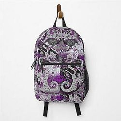 Demisexual Backpacks - Demisexual Dragon Damask -- Demisexual Pride Flag Colors Backpack RB0403