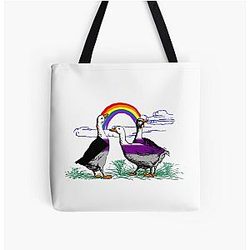 Demisexual Bags  - Demisexual Pride Geese All Over Print Tote Bag RB0403