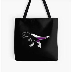 Demisexual Bags  - Demisexual Dinosaur Demisexuality Dino All Over Print Tote Bag RB0403