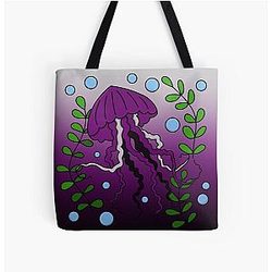 Demisexual Bags  - Inconspicuous Demisexual Jellyfish All Over Print Tote Bag RB0403