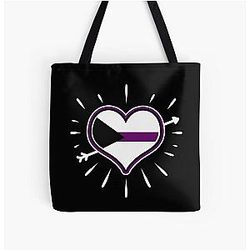 Demisexual Bags  - Demisexual Heart For Demisexual Pride Day All Over Print Tote Bag RB0403