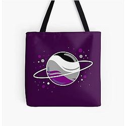 Demisexual Bags  - Demisexual Outer Space Planet Demisexual Pride All Over Print Tote Bag RB0403