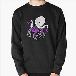 Demisexual Sweatshirts - Demisexual Octopus Demisexual Pride Pullover Sweatshirt RB0403