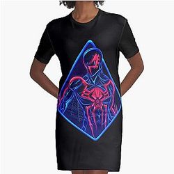 Synthwave 2099 Graphic T-Shirt Dress