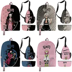Japan Anime Demon Slayer Children Boys Girls Schoolbag