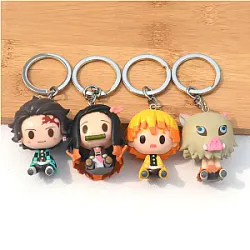 Anime Demon Slayer Kimetsu no Yaiba Kamado Tanjirou Nezuko Cosplay Cartoon Keychains