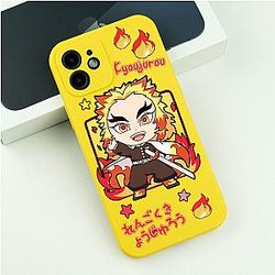 Demon Slayer Cute Cartoon Japan Anime Kyoujurou Yellow Phone Case iPhone