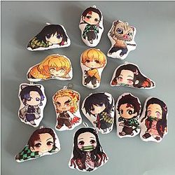 10cm Anime Demon Slayer Kimetsu no Yaiba Plush Dolls Keychain