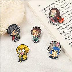 Demon Slayer Chibi Animation Characters Enamel Pins Brooches