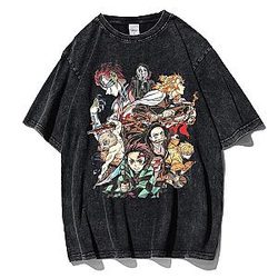 Demon Slayer Kamado Tanjirou Anime Print Men T-Shirts
