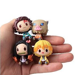Anime Demon Slayer Kimetsu No Yaiba 4pcs/set Toys