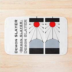 Demon Slayer Hanafuda Earring in Pair Fan Art Bath Mat