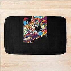 Rengoku Akaza Demon Slayer Pop Art Bath Mat