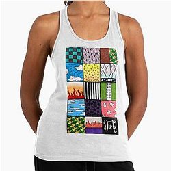 Demon Slayer Pattern Racerback Tank Top