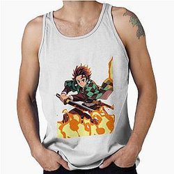 Tanjiro Kamado Ready For Action, Demon Slayer Kimetsu No Yaiba Tank Top