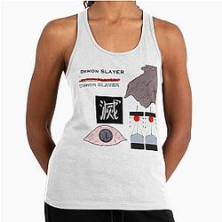 Demon Slayer Sticker Fan Art Season One Racerback Tank Top