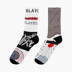 Demon Slayer Sticker Fan Art Season One Theme Socks