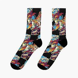 Rengoku Akaza Demon Slayer Pop Art Socks