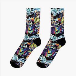Tanjiro and Giyu Demon Slayer Socks