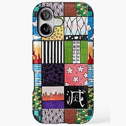 Demon Slayer Pattern iPhone Tough Case