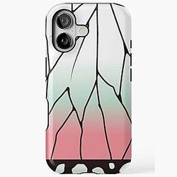 Demon Slayer Kocho Shinobu Japanese Pattern Wagara of Butterfly Design iPhone Tough Case