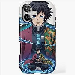 Giyu Tomioka Silhouette of the Water Demon Slayer Kimetsu No Yaiba iPhone Case