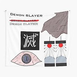 Demon Slayer Sticker Fan Art Tapestry