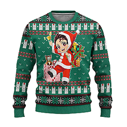 Tanjiro Kamado Christmas Sweater Green – Demon Slayer Ugly Sweater Gift