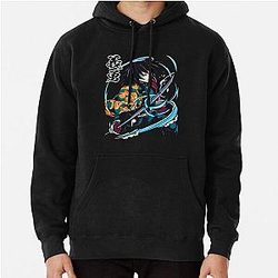 Giyu Tomioka Water Hashira – Demon Slayer Samurai Art Pullover Hoodie RB2309