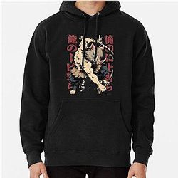 Inosuke Hashibira Dynamic Battle Pose Pullover Hoodie RB2309