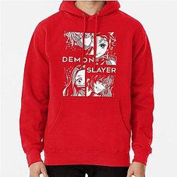 Demon Slayer Squad – Black & White Edition Pullover Hoodie RB2309