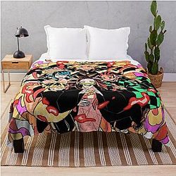 Demon Slayer Blanket - Unmatched Slayer Yaiba Artwork Throw Blanket