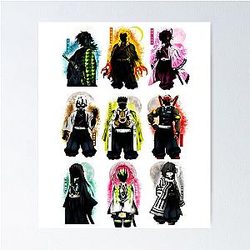 Demon Slayer Posters - The Pillars of Strength Poster