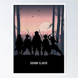 Demon Slayer Posters - Minimalist Demon Slayer Design Poster