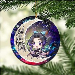 Shinobu Demon Slayer Galaxy  Circle Ornament Perfect Holiday Gift
