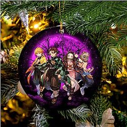 Demon Slayer Pink Moonlight Circle Ornament Perfect Holiday Gift
