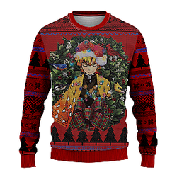 Zennitsu Kimetsu Yaiba Ugly Christmas Sweater Thanksgiving Gift