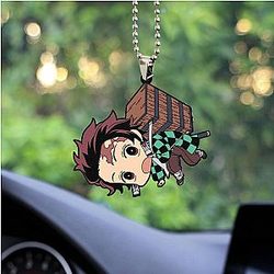 Anime Demon Slayer Tanjiro Figurine Custom Shape Ornament Custom Decorative Custom Shape Car Accessories Decorations