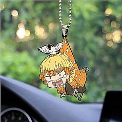 Anime-Inspired Zenitsu Demon Slayer Custom Shape Ornament – Custom Shape Car Accessories Decor