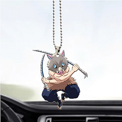 Inosuke Kimetsu no Yaiba Anime Custom Shape Ornament Demon Slayer Custom Shape Car Accessories Decorations