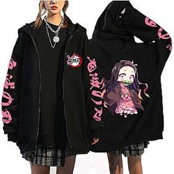 Kamnado Nezuko Demon Slayer Anime Zip Up Jacket