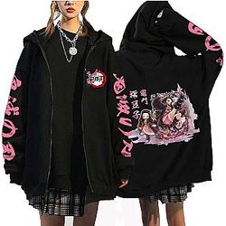 Kamnado Nezuko Demon Slayer Anime  Harajuku Casual Coats