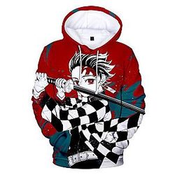 Tanjiro Design 3D Pullover Hoodie
