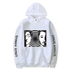 Unus Annus Hoodies - Unus Annus Cool Black And White Pullover Hoodie