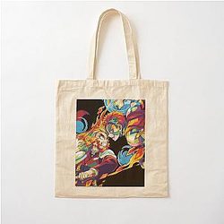 Rengoku x Akaza Demon Slayer Pop Art Cotton Tote Bag
